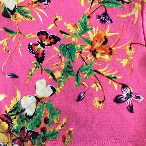 Vintage Late 1980’s le Chateau Pink Floral Butterfly Printed Bandeau Top Size S - Picture 3 of 7